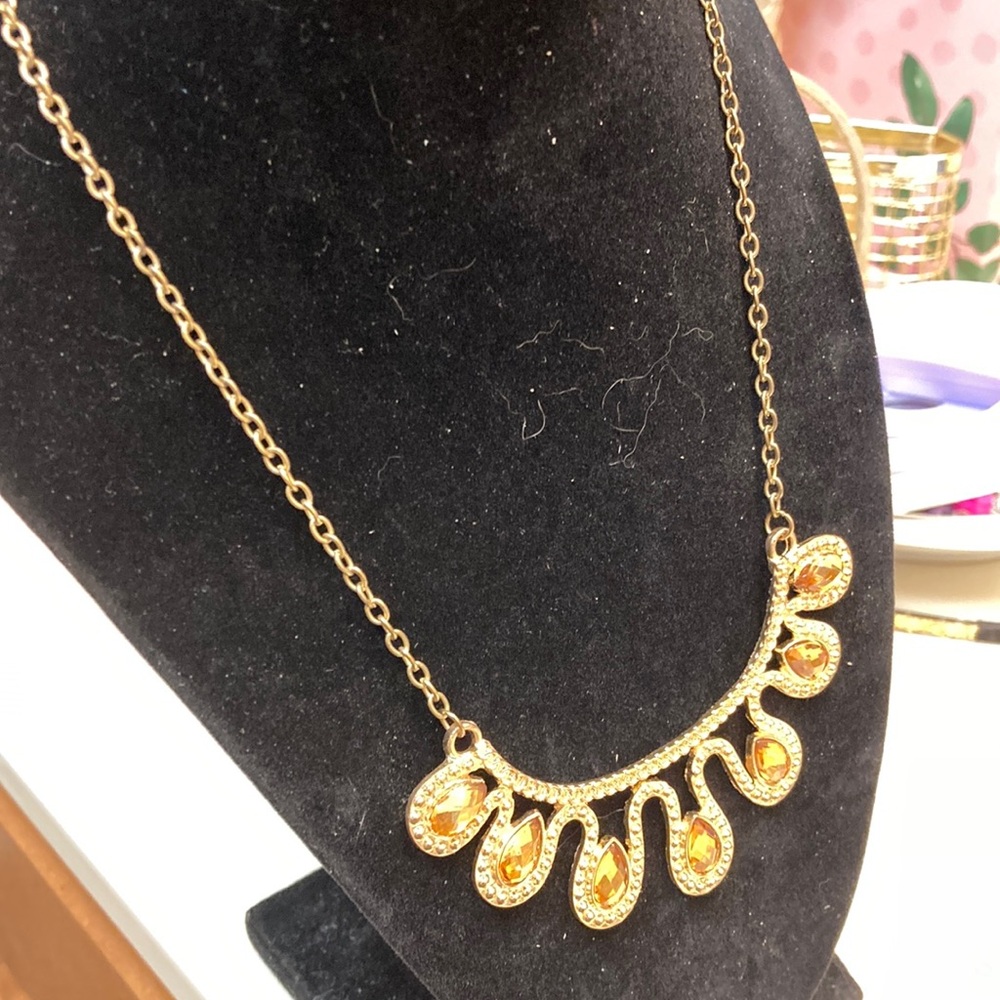 Gold Rhinestone Necklace